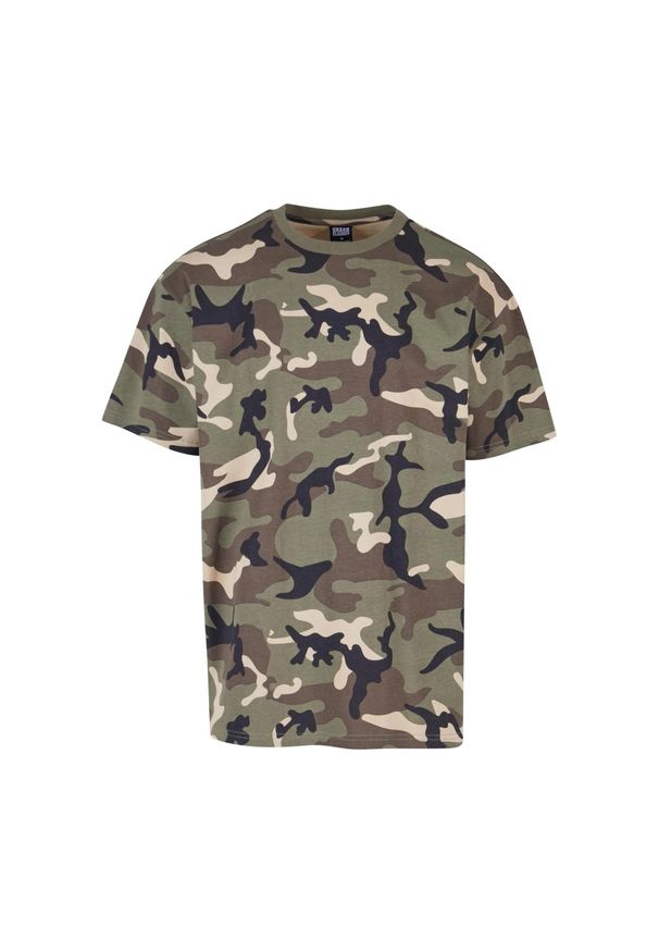 Urban Classics - Męska Koszulka Camo Heavyweight Oversized T-shirt. Kolor: wielokolorowy