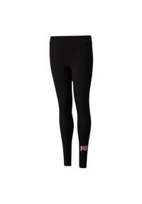Puma - Legginsy Dziecięce Logo ESS+. Kolor: czarny. Styl: sportowy