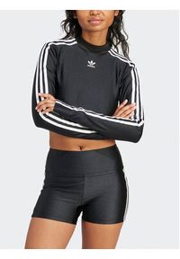 Adidas - adidas Bluzka 3-Stripes IU2428 Czarny Slim Fit. Kolor: czarny. Materiał: syntetyk
