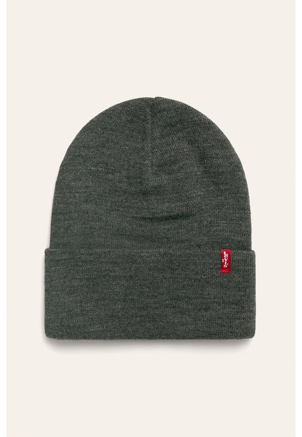 Levi's® - Levi's - Czapka. Kolor: szary. Styl: biznesowy