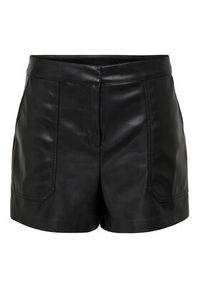 only - ONLY Szorty z imitacji skóry Tricia 15287184 Czarny Baggy Fit. Kolor: czarny. Materiał: skóra #7