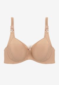 Born2be - Ciemnobeżowy Biustonosz z Regulowanymi Ramiączkami Xoviana. Kolekcja: plus size. Kolor: beżowy #3