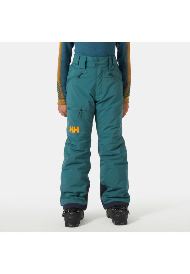 Dziecięce spodnie narciarskie Helly Hansen Elements. Kolor: zielony. Sezon: zima. Sport: narciarstwo