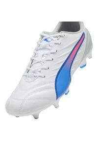 Buty piłkarskie Puma King Pro MxSG 107870 02 białe. Kolor: biały. Materiał: materiał. Szerokość cholewki: normalna. Sport: piłka nożna #3