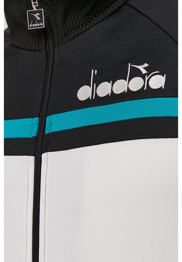 Diadora - Bluza. Okazja: na co dzień. Kolor: czarny. Długość rękawa: raglanowy rękaw. Styl: casual