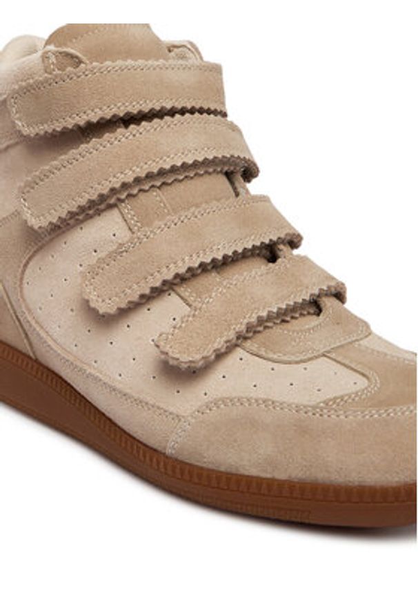 Steve Madden Sneakersy Mustang 11004987 Beżowy. Kolor: beżowy. Materiał: skóra, zamsz