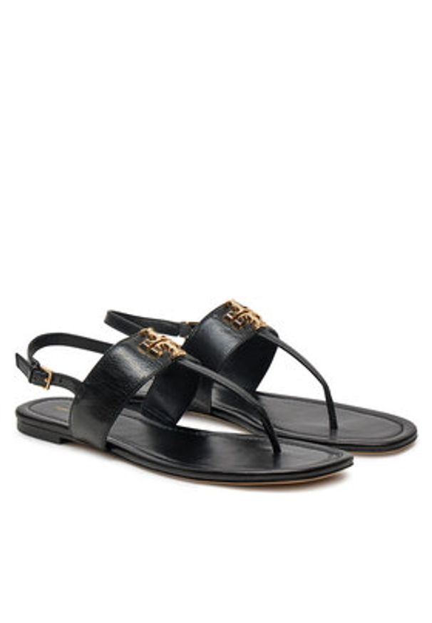 Tory Burch Sandały Eleanor 157967 Czarny. Kolor: czarny. Materiał: skóra