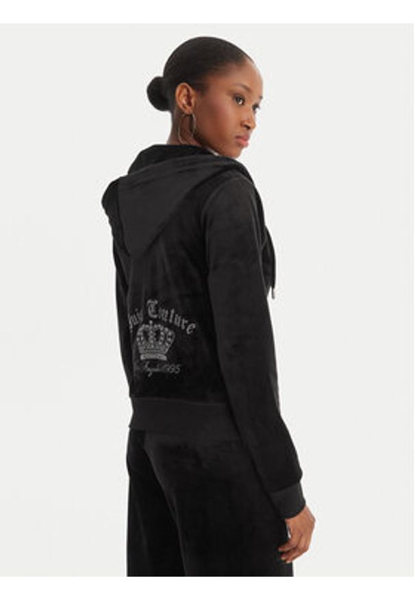 Juicy Couture Bluza Gothic Crown JCBAS126805 Czarny Slim Fit. Kolor: czarny. Materiał: syntetyk