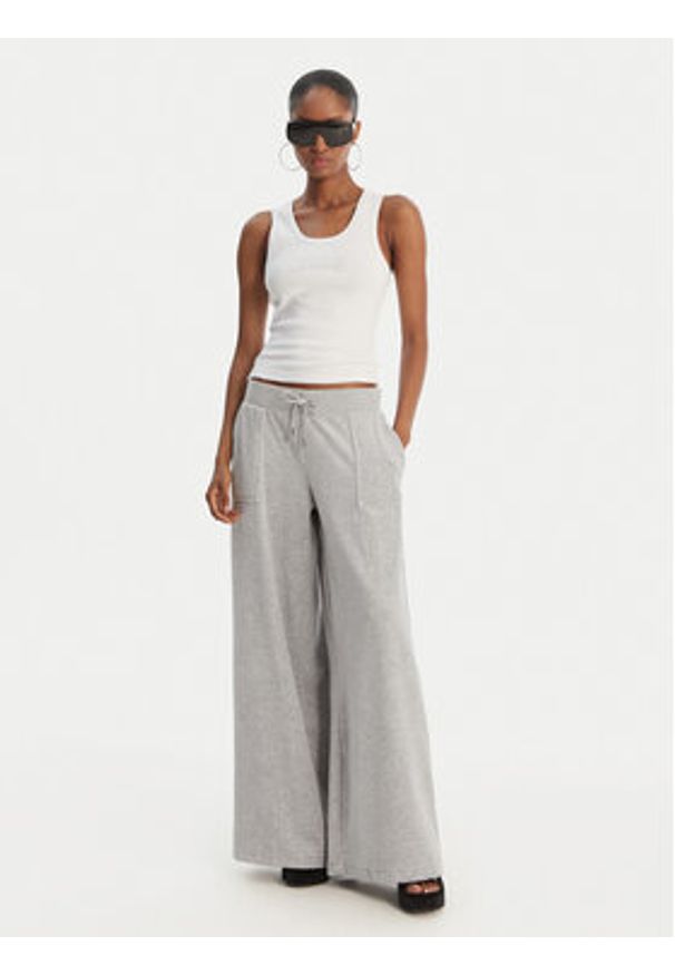 Juicy Couture Spodnie dresowe Yuka JCBBJ225803 Szary Wide Leg. Kolor: szary. Materiał: bawełna