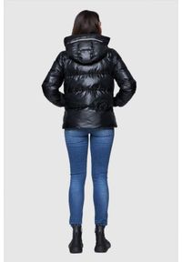 DIEGO M Czarna damska kurtka puchowa ze srebrnym zamkiem, Rozmiar 38 EU - 42 IT. Kolor: czarny. Materiał: puch #2