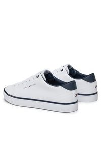 TOMMY HILFIGER - Tommy Hilfiger Sneakersy Th Hi Vulc Core Low Leather FM0FM05041 Biały. Kolor: biały. Materiał: skóra