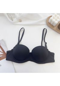 Intica - Biustonosz balkonetka push-up z regulowanymi ramiączkami Arnetta. Kolor: czarny. Rodzaj stanika: push-up