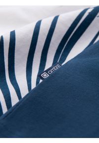 Ombre Clothing - T-shirt meski dwukolorowy z nadrukiem w liście palmy - ciemnoniebieski V1. Kolor: niebieski. Materiał: bawełna, jersey, dzianina. Wzór: nadruk. Sezon: lato. Styl: wakacyjny #7