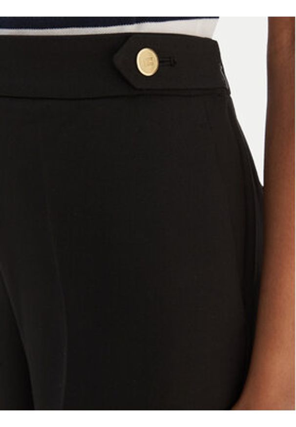 TOMMY HILFIGER - Tommy Hilfiger Spodnie materiałowe WW0WW47799 Czarny Straight Fit. Kolor: czarny. Materiał: syntetyk