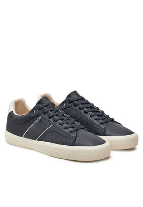 BOSS - Boss Sneakersy Aiden 50522833 Granatowy. Kolor: niebieski. Materiał: skóra