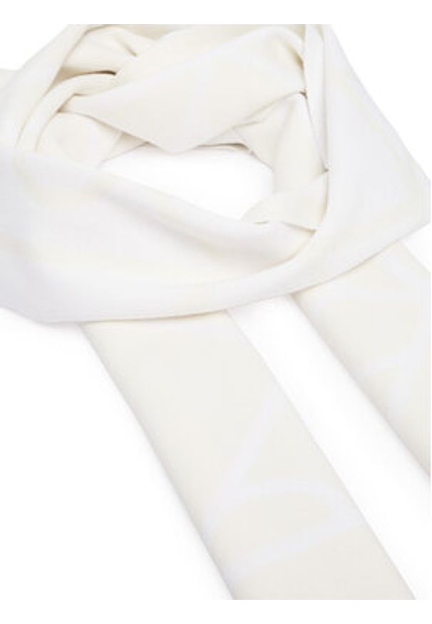 Calvin Klein Szalik Emblem Aop Jcq Fine Rib Scarf LV04D8051G Beżowy. Kolor: beżowy. Materiał: wiskoza