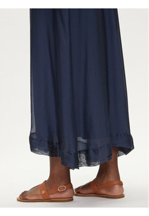 Bomboogie Sukienka letnia AW8993TSET5 Granatowy Relaxed Fit. Kolor: niebieski. Materiał: jedwab, wiskoza. Sezon: lato