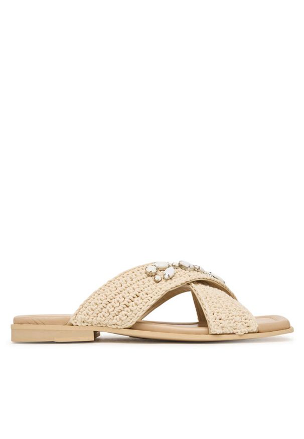 Inuikii Klapki Woven Crossed Stones 1004.003.0611 Beżowy jasny. Kolor: beżowy. Materiał: materiał