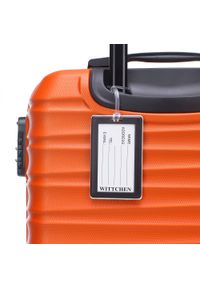 Wittchen - Średnia walizka z zawieszką pomarańczowa. Kolor: pomarańczowy. Materiał: guma. Wzór: kolorowy. Styl: wakacyjny, elegancki