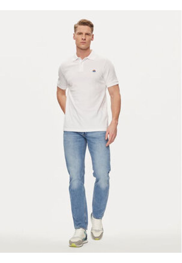 Save The Duck Polo Ovidio DR1213M-BATE18 Biały Regular Fit. Typ kołnierza: polo. Kolor: biały. Materiał: bawełna
