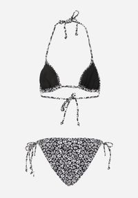 Born2be - Czarne Wiązane Bikini z Biustonoszem i Figami Kąpielowymi Aquilora. Kolor: czarny #6