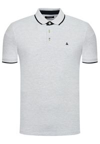 Jack & Jones - Jack&Jones Polo Paulos 12136668 Szary Slim Fit. Typ kołnierza: polo. Kolor: szary. Materiał: bawełna #4
