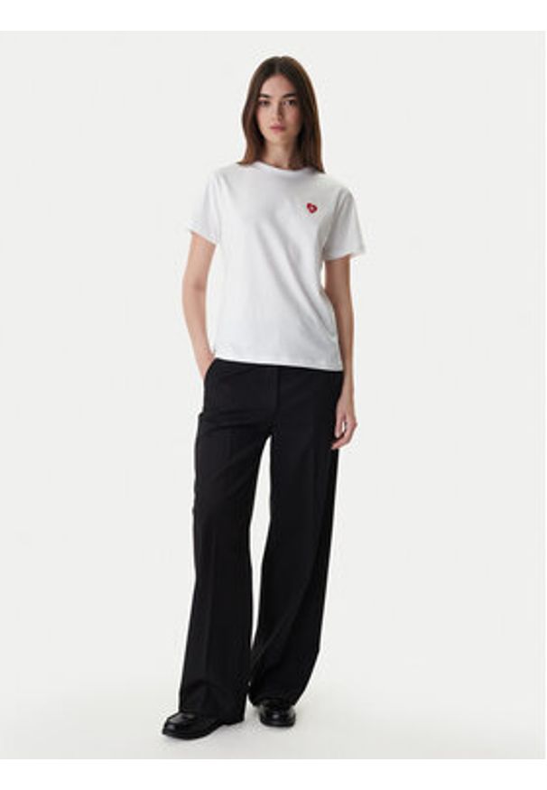 Hugo - HUGO T-Shirt Damacia 50562145 Biały Regular Fit. Kolor: biały. Materiał: bawełna