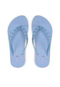 TOMMY HILFIGER - Tommy Hilfiger Japonki Essential Beach Sandal FW0FW07141 Błękitny. Kolor: niebieski
