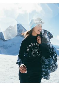 4f - 4F Golf z wełną damski - granatowy M. Okazja: na co dzień. Typ kołnierza: golf. Kolor: niebieski. Materiał: wełna. Sezon: zima. Styl: casual #1