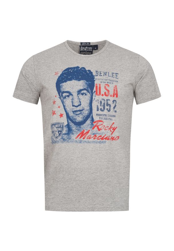 T-shirt o wąskim kroju Benlee Manifesto. Kolor: szary. Wzór: nadruk