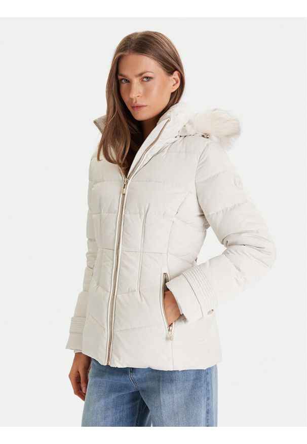 Morgan Kurtka puchowa 252-GITELA Beżowy Regular Fit. Kolor: beżowy. Materiał: syntetyk