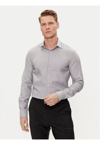 Calvin Klein Koszula K10K112588 Granatowy Slim Fit. Kolor: niebieski. Materiał: bawełna