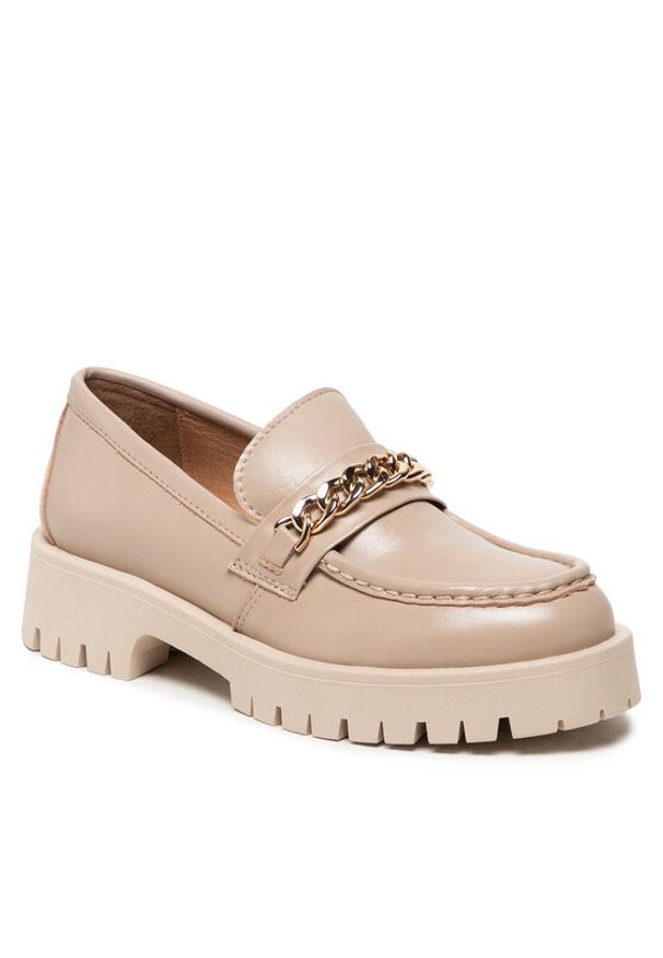 Loafersy Nessi. Kolor: beżowy