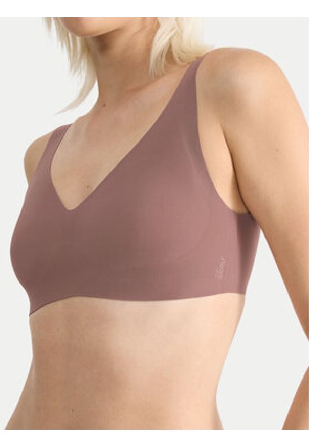 Sloggi Biustonosz bezfiszbinowy Zero Feel 10217729 Brązowy. Kolor: brązowy. Materiał: syntetyk