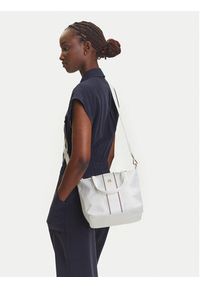TOMMY HILFIGER - Tommy Hilfiger Torebka Poppy Small Tote Corp AW0AW17204 Écru #5