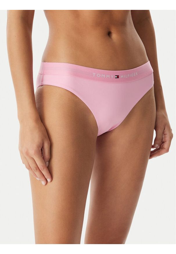 TOMMY HILFIGER - Tommy Hilfiger Dół od bikini UW0UW06363 Różowy jasny. Kolor: różowy. Materiał: syntetyk