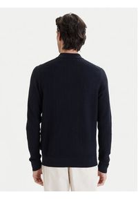 Bugatti Sweter 7100-15532E Granatowy Regular Fit. Kolor: niebieski. Materiał: bawełna #6