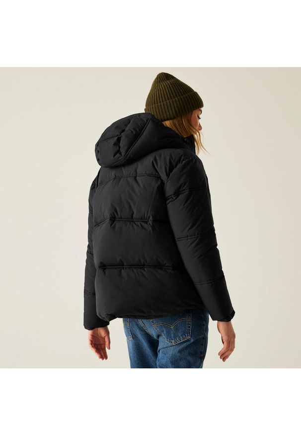 Regatta - Kurtka damska zimowa ocieplana Roxienne. Kolor: czarny. Materiał: poliester, puch, syntetyk. Sezon: zima. Sport: turystyka piesza