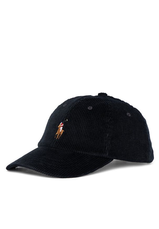 Polo Ralph Lauren Czapka z daszkiem 211A90413002 Czarny. Kolor: czarny. Materiał: bawełna
