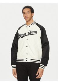 Guess Jeans Kurtka bomber M5GL32 WHAA2 Écru Regular Fit. Kolor: kremowy. Materiał: syntetyk #1