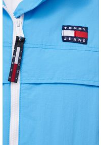 Tommy Jeans kurtka damska przejściowa. Kolor: niebieski. Materiał: poliamid #4