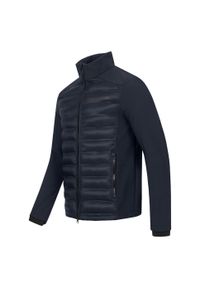 Kurtka jeździecka z mieszanki softshellowej ELT Missouri. Kolor: niebieski. Materiał: puch, softshell, materiał