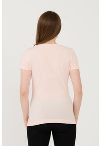 Guess - GUESS Różowy damski t-shirt Script, Rozmiar M. Kolor: różowy #3