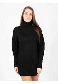 Silvian Heach Sukienka | PGA22113VE | Kobieta | Czarny. Okazja: na co dzień. Typ kołnierza: golf. Kolor: czarny. Materiał: nylon, akryl. Wzór: aplikacja. Typ sukienki: proste. Styl: casual. Długość: mini #5