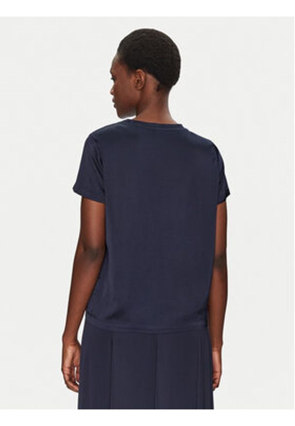 ViCOLO Bluzka TD0007 Granatowy Relaxed Fit. Kolor: niebieski. Materiał: wiskoza