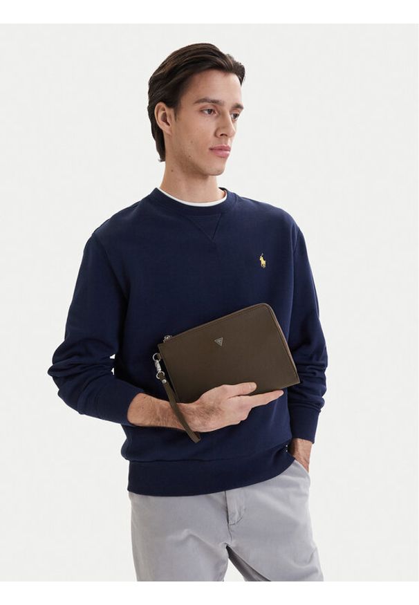 Guess Saszetka PMBASA P5235 Brązowy. Kolor: brązowy. Materiał: skóra