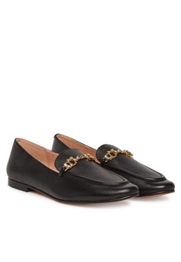 TwinSet - TWINSET Loafersy 251TCP134 Czarny. Kolor: czarny. Materiał: skóra