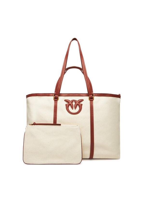 Pinko - PINKO Torebka Miranda Shopper Extra PE 25 PLTT 104715 A2G2 Beżowy. Kolor: beżowy