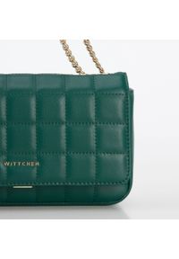 Wittchen - Damska torebka z pikowanej skóry podłużna zielona. Kolor: zielony. Wzór: aplikacja, haft. Dodatki: z haftem. Materiał: skórzane. Styl: casual, elegancki. Rodzaj torebki: na ramię #3