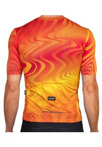 LUXA - Koszulka Kolarska Pulse. Kolor: czerwony, pomarańczowy, żółty, wielokolorowy. Sport: kolarstwo